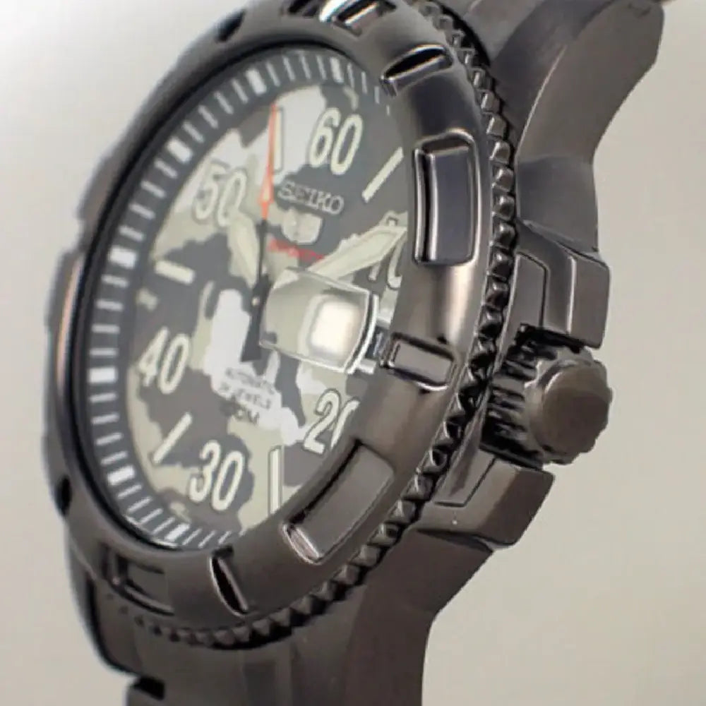 Seiko 5 Sports SRP225J1 Automatic Analog Black Camouflage Stainless Steel Men's Watch