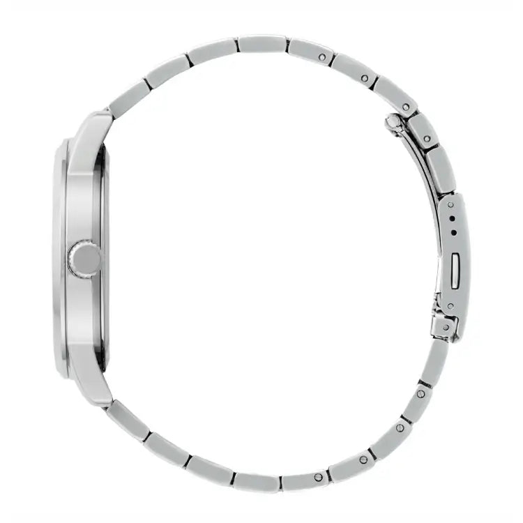 Citizen AK5000-54A Moon Phase Quartz Analog Silver Dial 42mm Stainless Steel Men's Watch