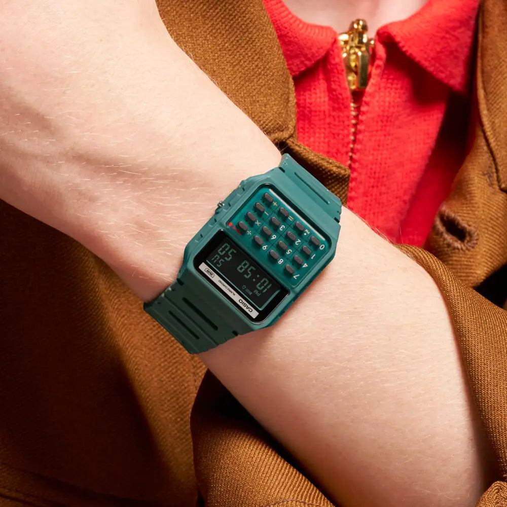 Casio Vintage Digital CA-53WB-3BDF Green Dial Resin Strap Unisex Watch