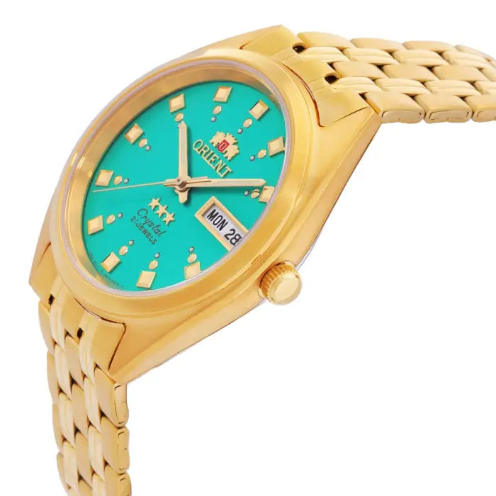 Orient FAB00001N9 Tiffany dial automatic watch close-up