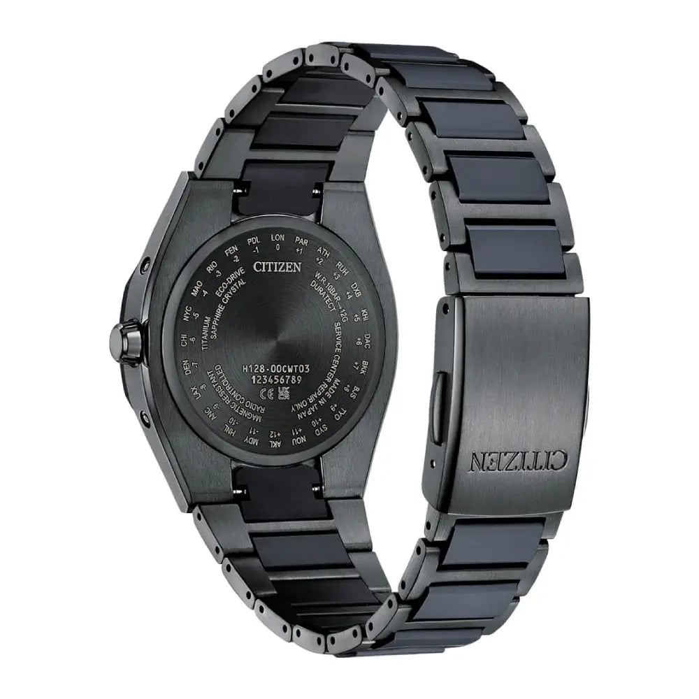 Citizen Attesa Eco-Drive Radio-Controlled CB3046-76E Black Dial 39mm Super Titanium Men's Watch