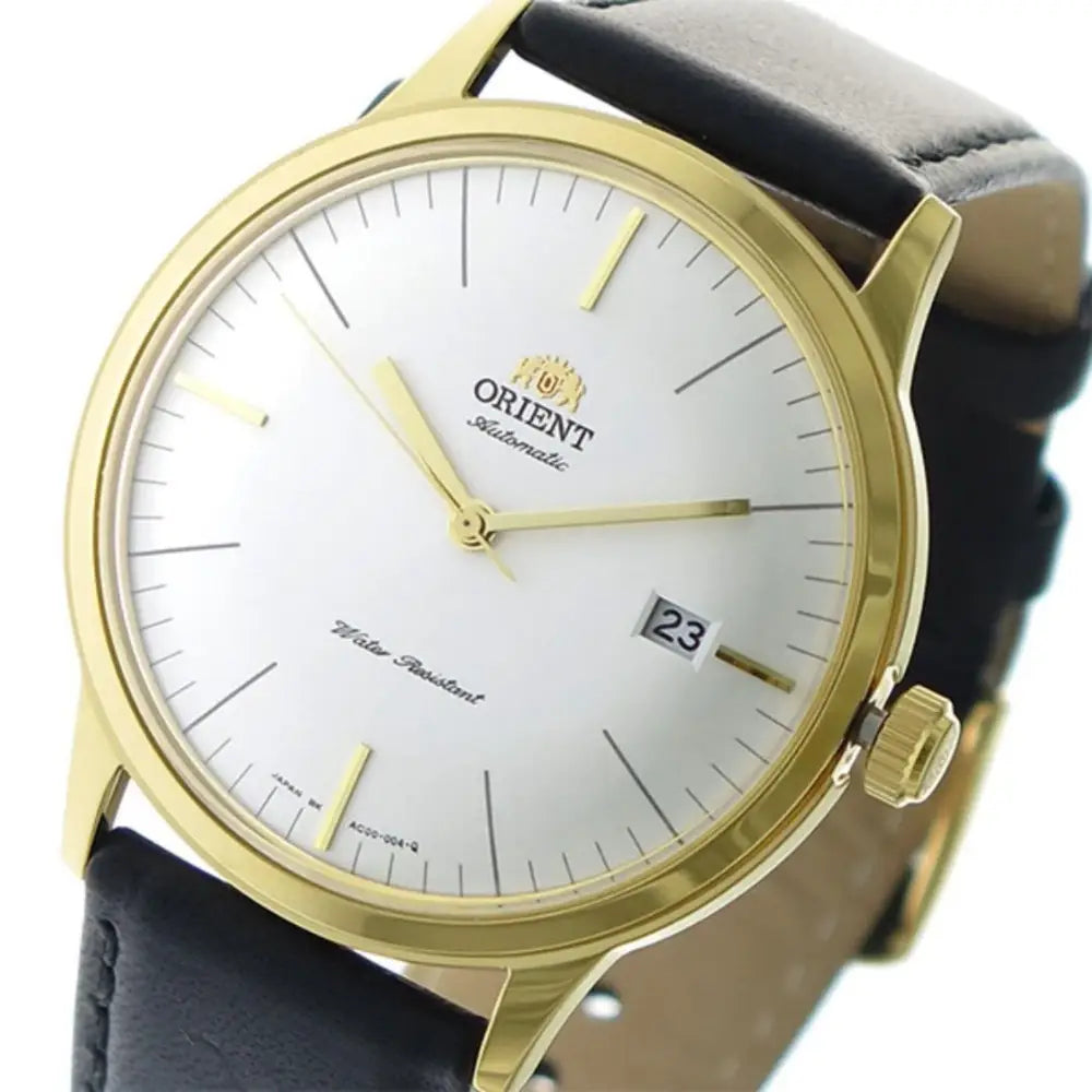 Orient Bambino Version 2 "Classic" SAC0000BW0 White Dial 40.5mm Leather Strap Men's Watch