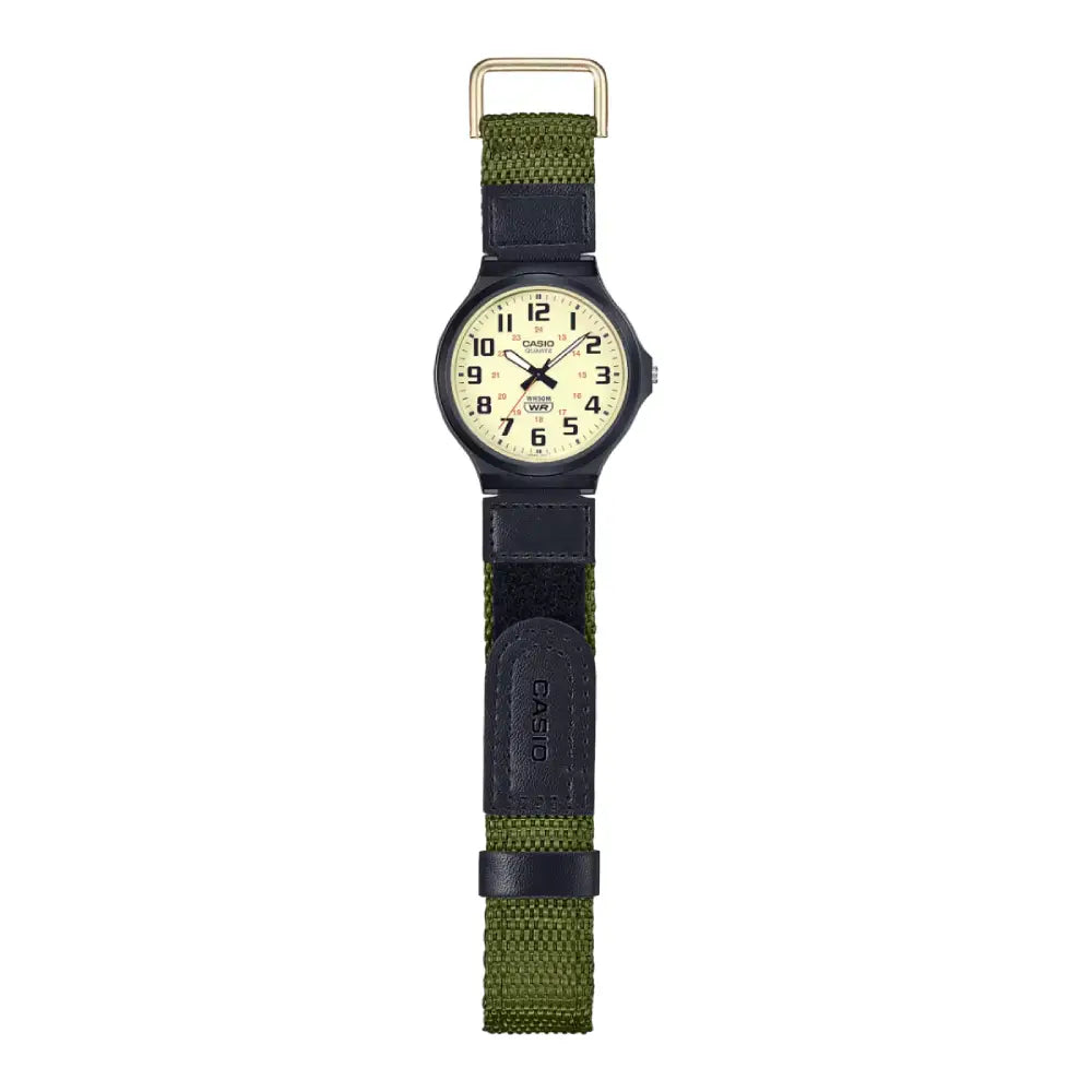 Casio Standard Analog MW-240B-3BVDF Beige Dial Nylon strap Men's Watch