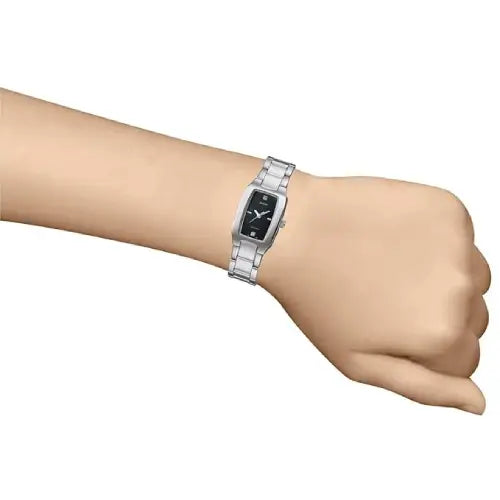 Casio Standard Analog LTP-1165A-1CDF Black Dial Stainless Steel Women's Watch