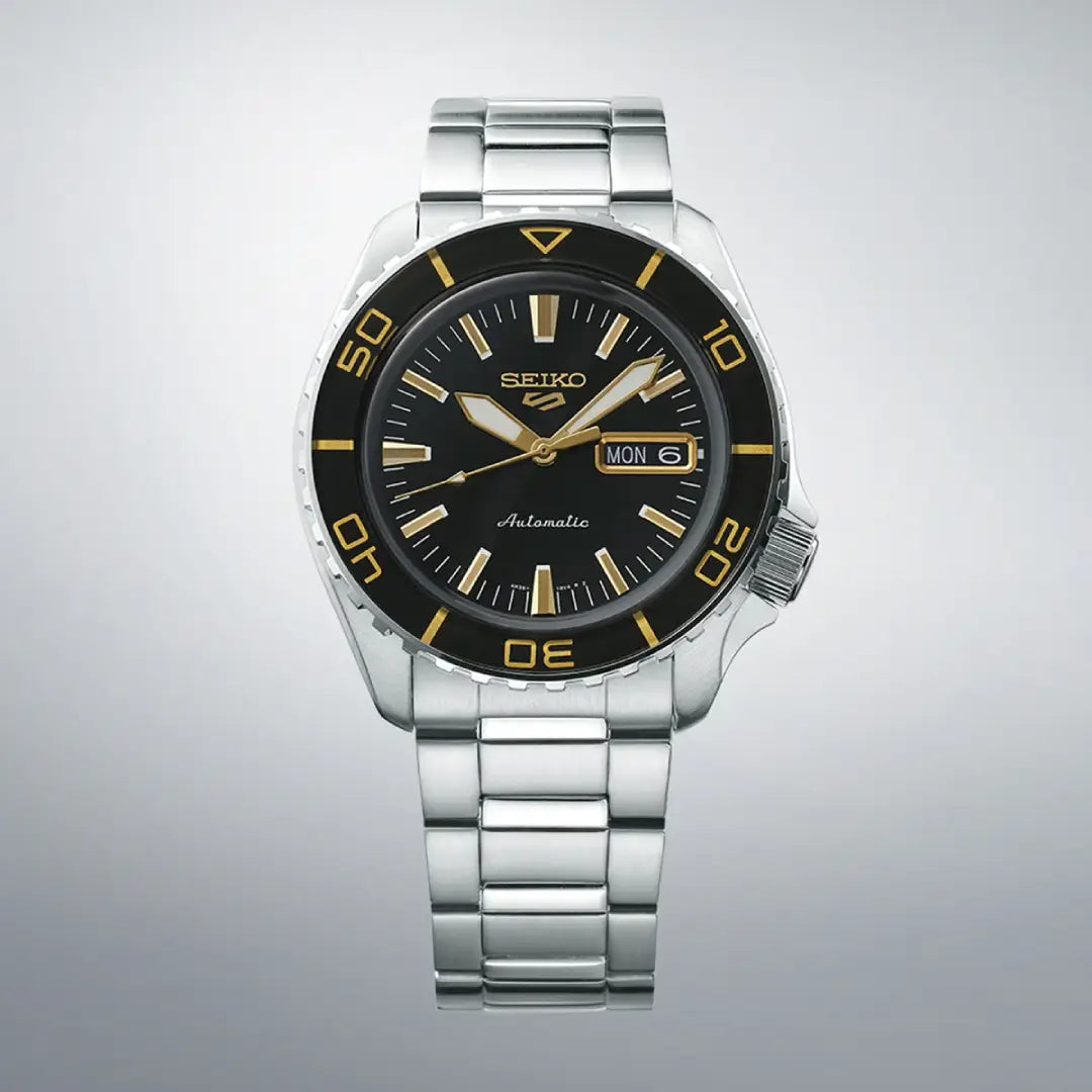 Seiko 5 Sports SRPK99K1  Automatic Diver-Style Black Dial Stainless Steel Men's Watch
