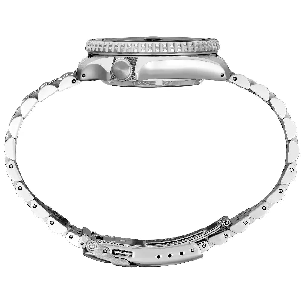 Seiko SSK019 GMT men’s watch transparent caseback automatic movement view