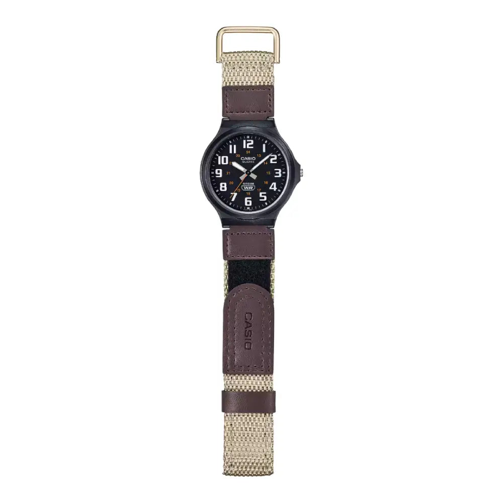 Casio Standard Analog MW-240B-5BVDF Black Dial Nylon strap Men's Watch