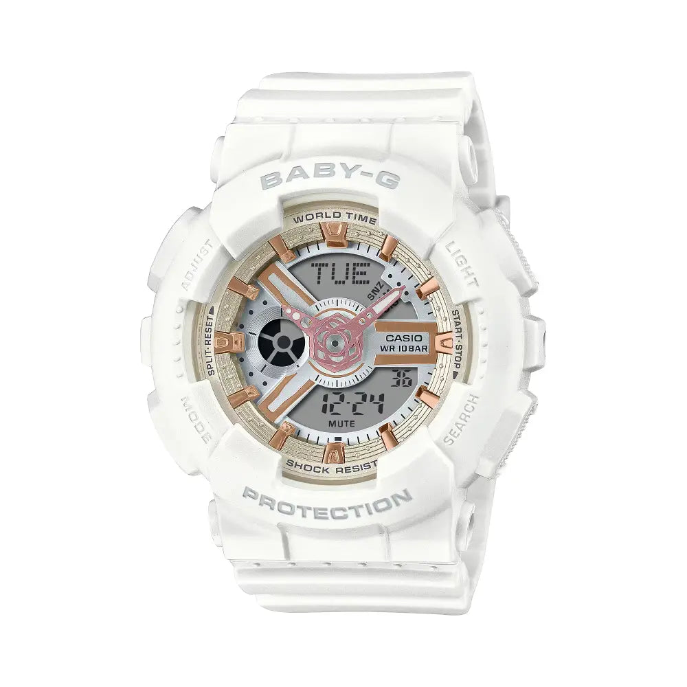 Casio LOV-24A-7A G-Shock Baby-G Lover's Collection Digital Analog White Dial Resin Strap Couples Watch Collection