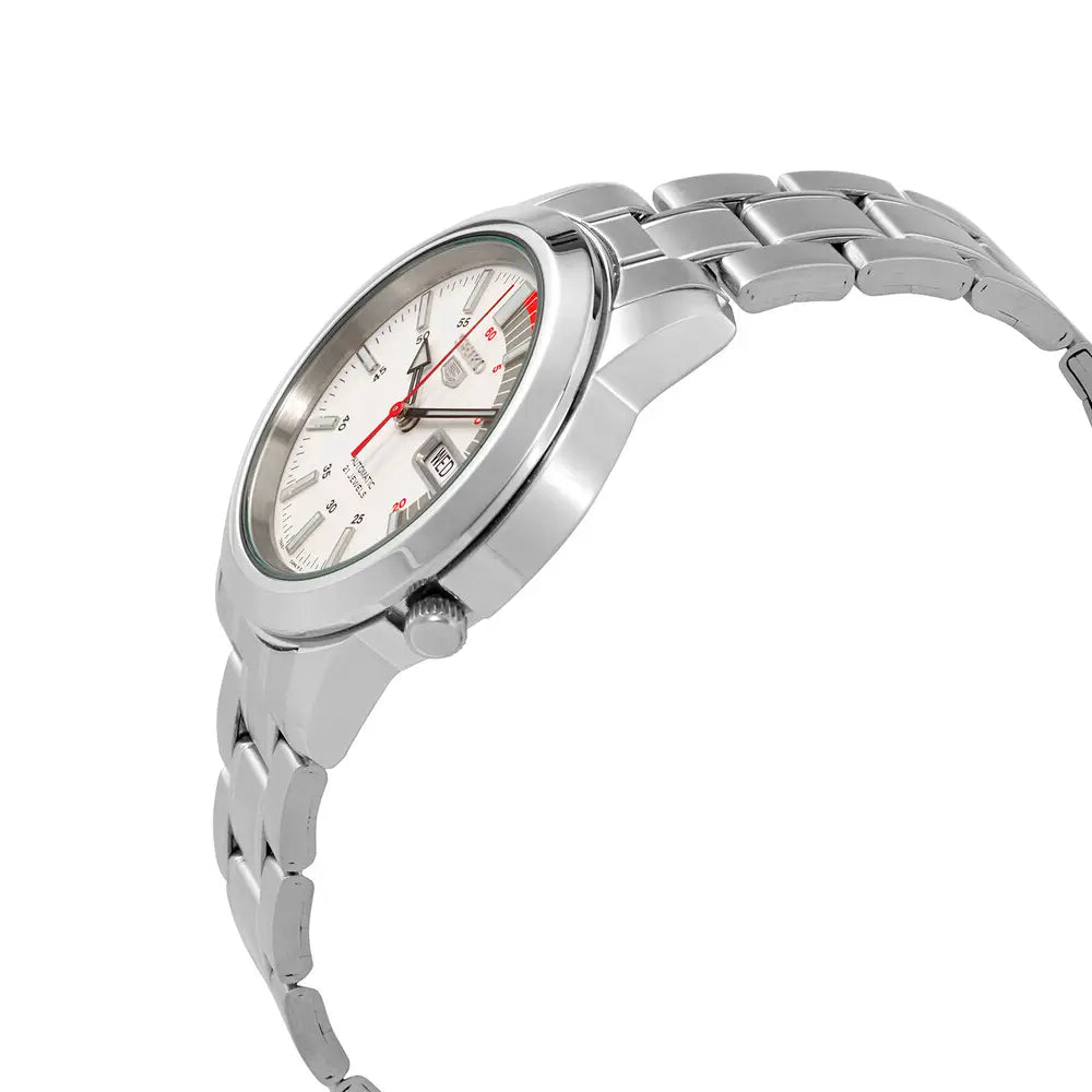 Seiko 5 SNKK25K1 Automatic 21 Jewels White Dial Stainless Steel Men's Watch