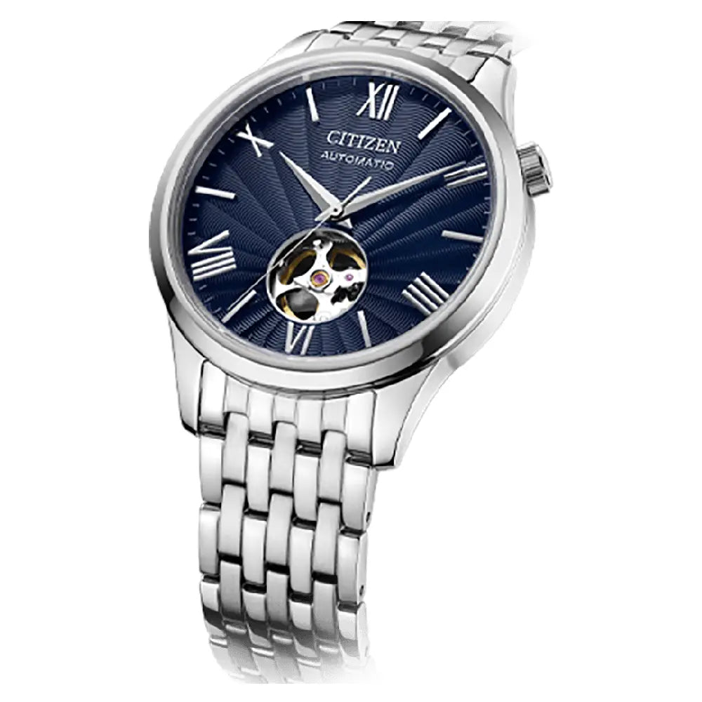 Citizen NH9130-84L Mechanical Automatic Open Heart Blue Dial 40mm Stainless Steel Men's Watch