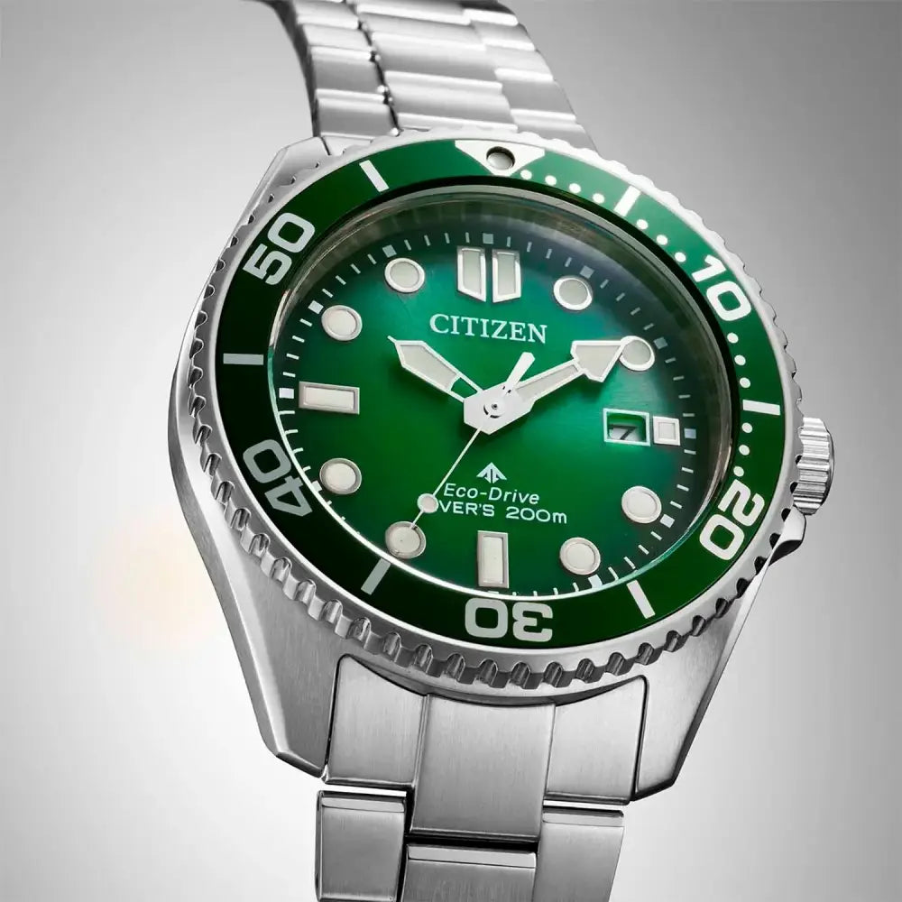 Citizen Promaster BN0269-50W Eco-Drive Diver Green Stainless Steel Men's Watch