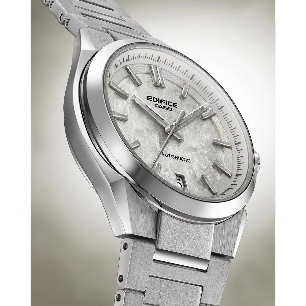 Casio Edifice Automatic EFK-100D-7ADR Carbon White Dial Stainless Steel Men's Watch