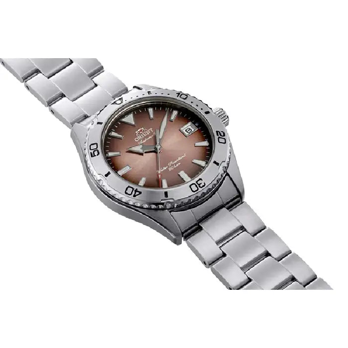 Orient RA-AC0Q17Y brown dial 40mm stainless steel watch