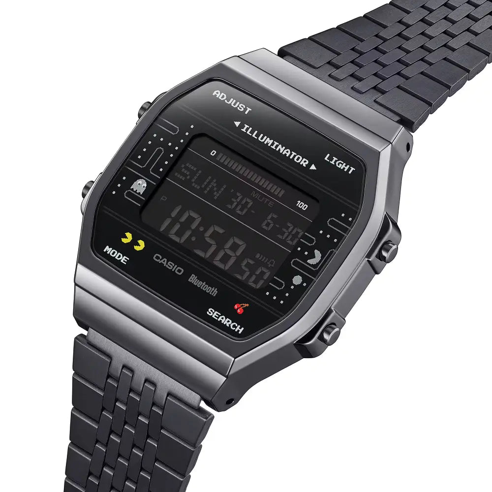 Casio Vintage Digital ABL-100WEPC-1BDR Bluetooth PAC-MAN Collaboration Black Dial Stainless Steel Unisex Watch