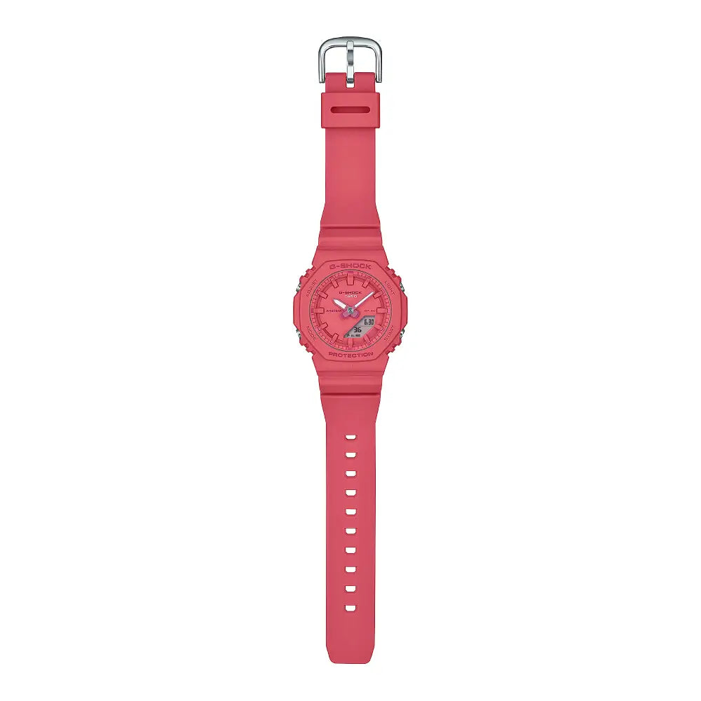 Casio G Shock GMA-P2100-4A S-Series Analog-Digital Bright Pink Dial Resin Strap Women's Watch