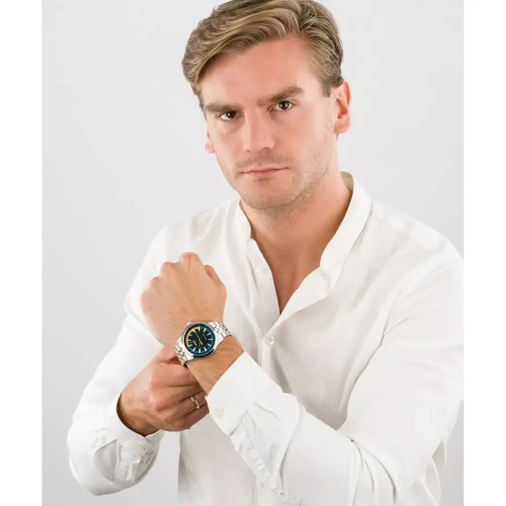 Orient Sporty Quartz SQC0U005F0 Black Dial 43mm Stainless Steel Men's Watch