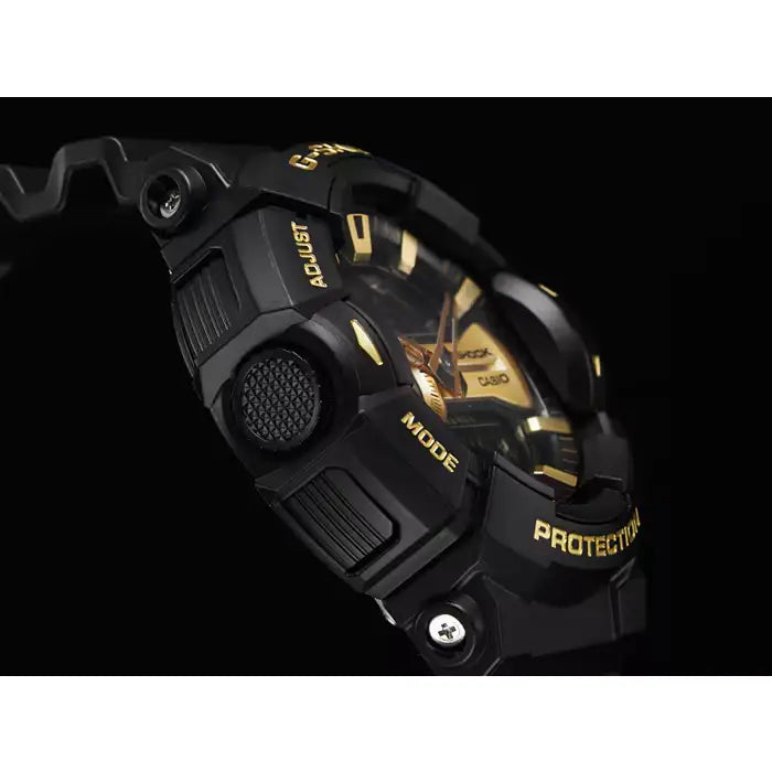 Casio GA-400GB-1A9 rugged black gold wrist watch design