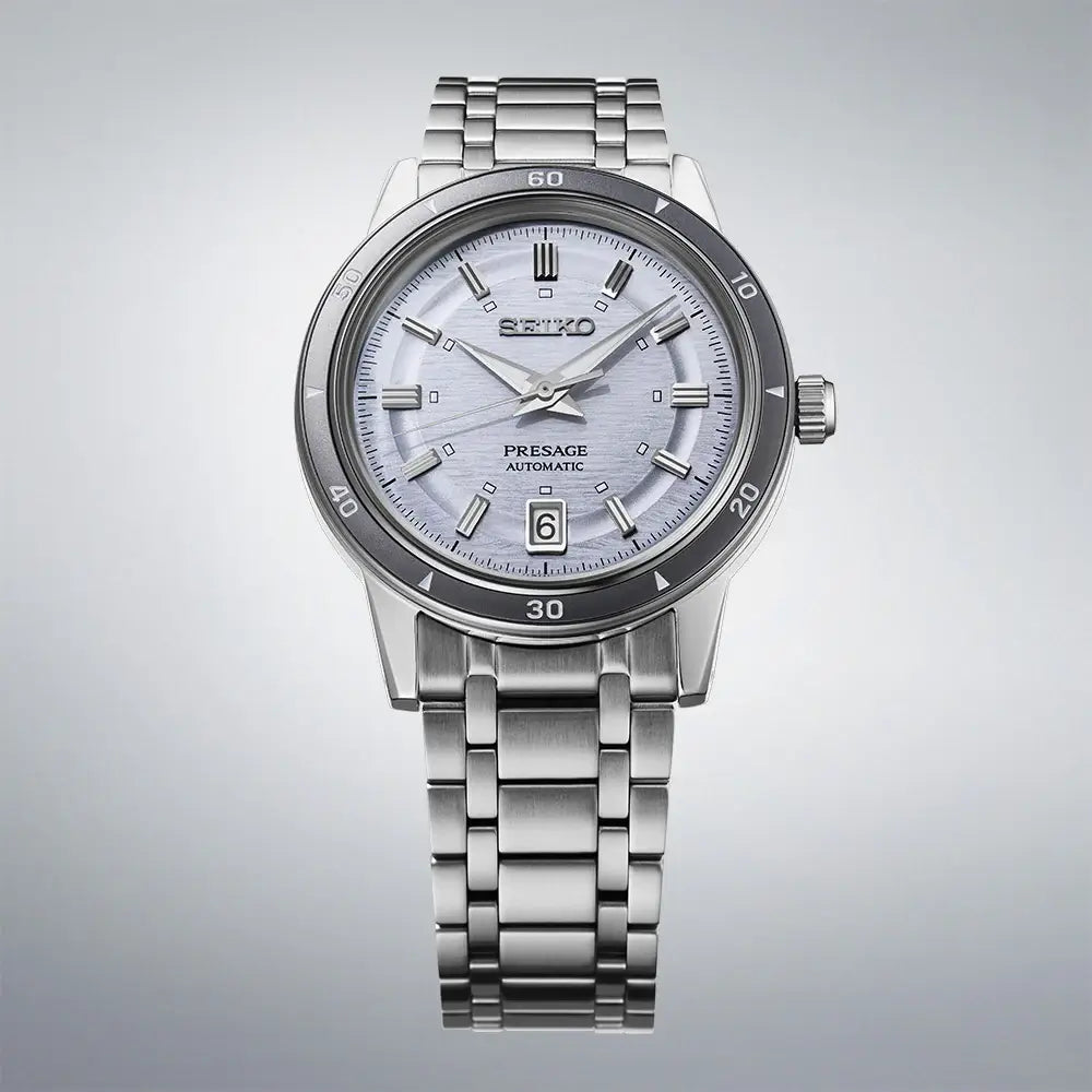 Seiko Presage SRPL73J1 "Style 60s" Automatic Violet 39.5mm Dial Stainless Steel Men's Watch