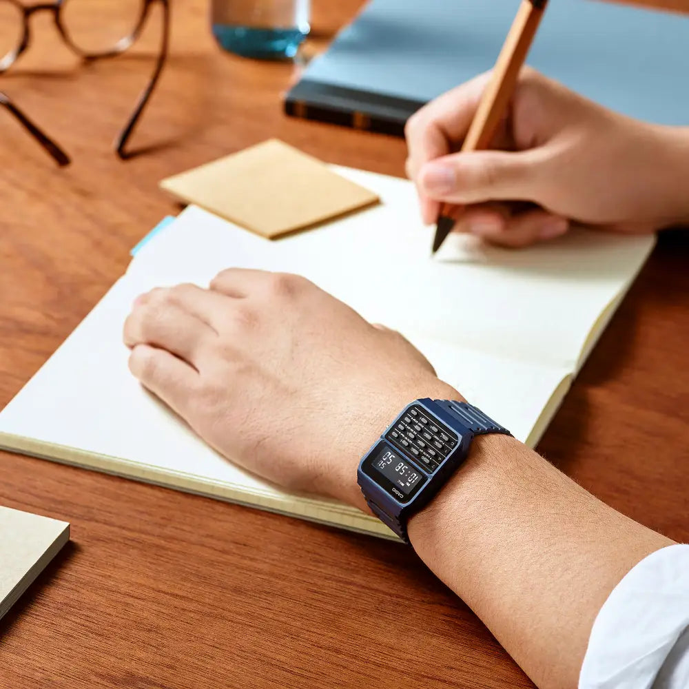 Casio Vintage Calculator Digital CA-53WF-2BDF Navy Blue Dial Resin Strap Unisex Watch