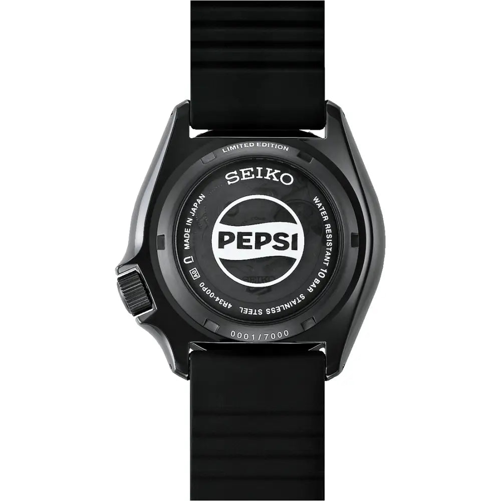 Seiko 5 Sports SBSC023 Automatic GMT Limited Edition "SKX GMT Pepsi" Black Dial 42.5mm Resin Strap Men's Watch