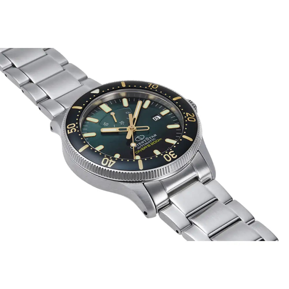 Orient Star Automatic Diver RE-AU0307E Green Dial 43.6mm Stainless Steel Men's Watch