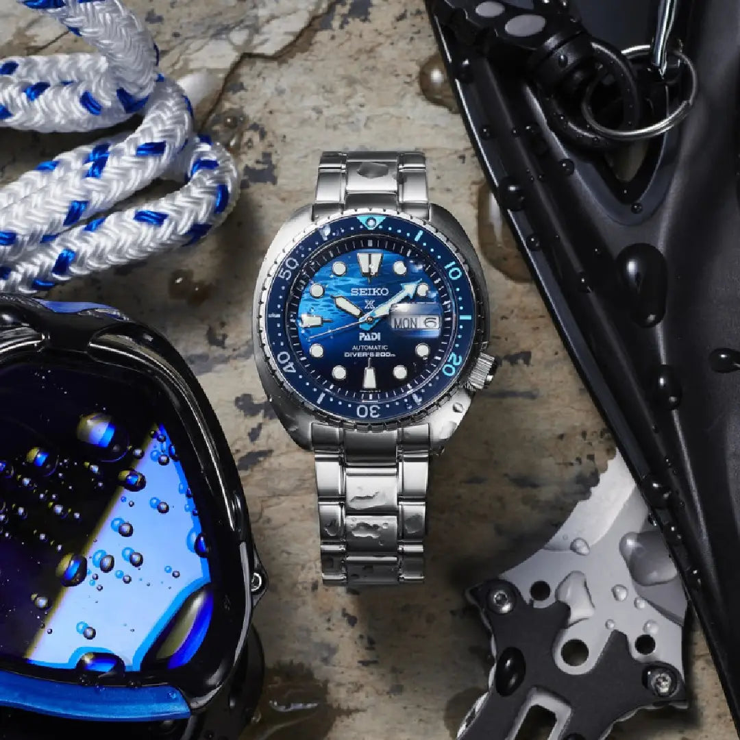 Seiko Prospex "The Great Blue" 45 Automatic SRPK01K1 Blue Dial & Stainless Steel Men's Watch