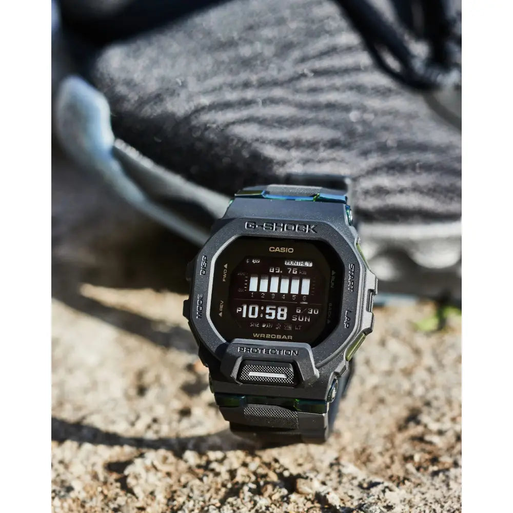 Casio G-Shock G-Squad Square Digital GBD-200UU-1DR Black MIP Digital Dial 46mm Resin Strap Men's Watch
