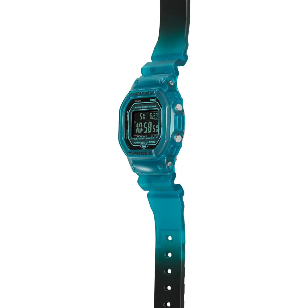Casio DW-B5600G-2DR digital display blue resin strap watch
