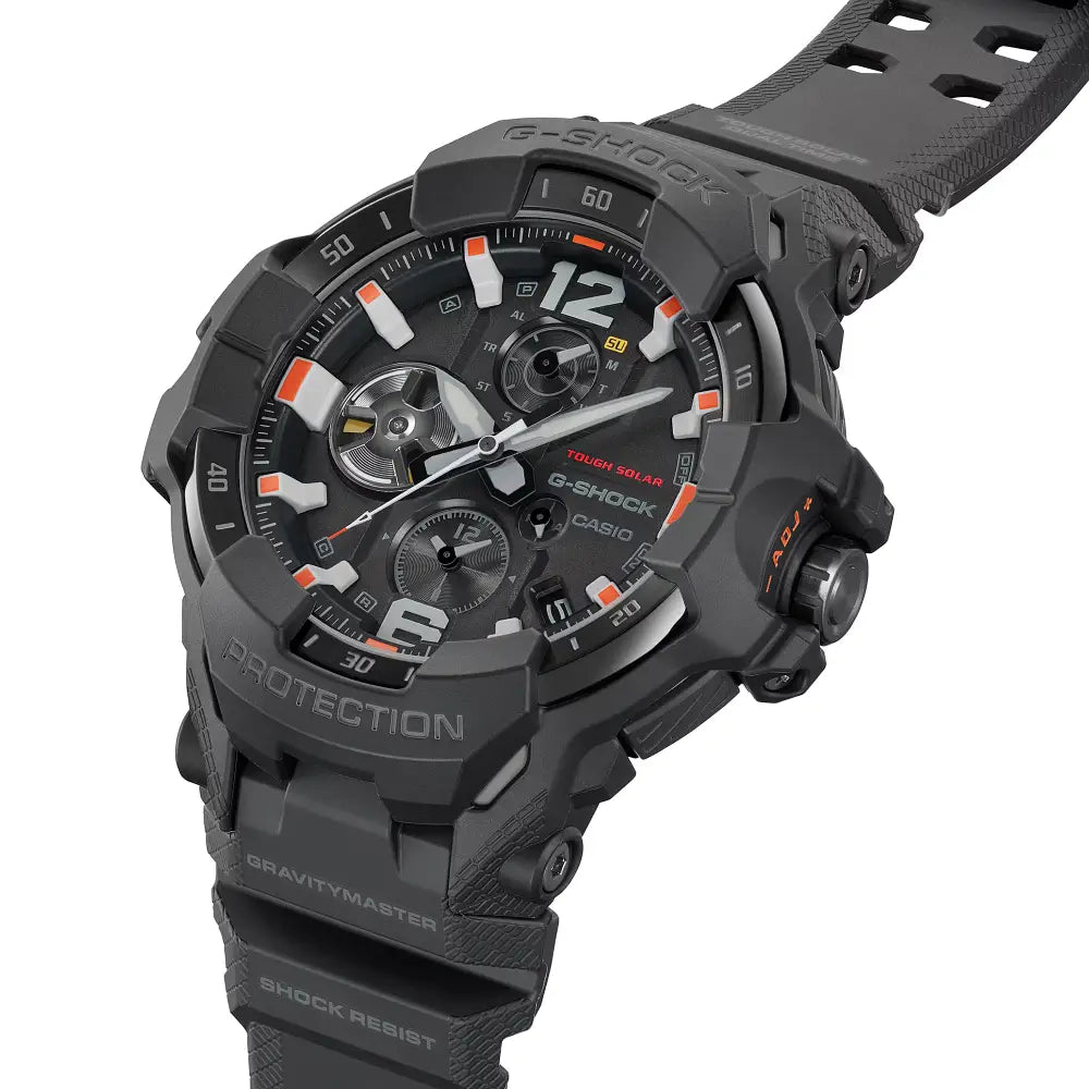 Casio G Shock Gravitymaster GR-B300EC-1A Analog Tough Solar Bluetooth "Emergency Color" Black Dial Resin Strap Men's Watch