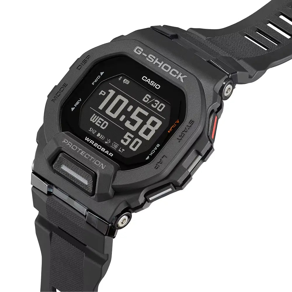 Casio G Shock G-SQUAD GBD-200-1E Digital Smartwatch Black Dial Resin Strap Men's Watch