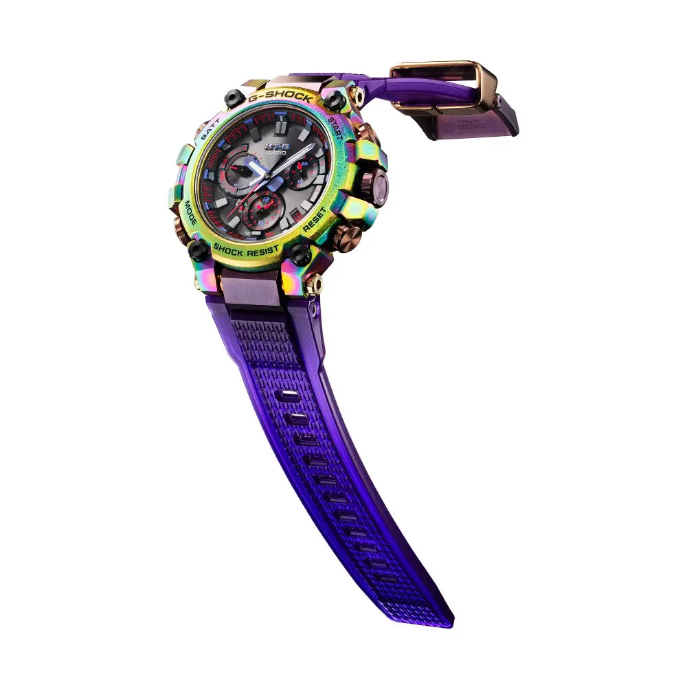 Casio G Shock MTG-B3000PRB-1A Analog Tough Solar Multi-Band 6 Multi-Color Dial Resin Strap Men's Watch