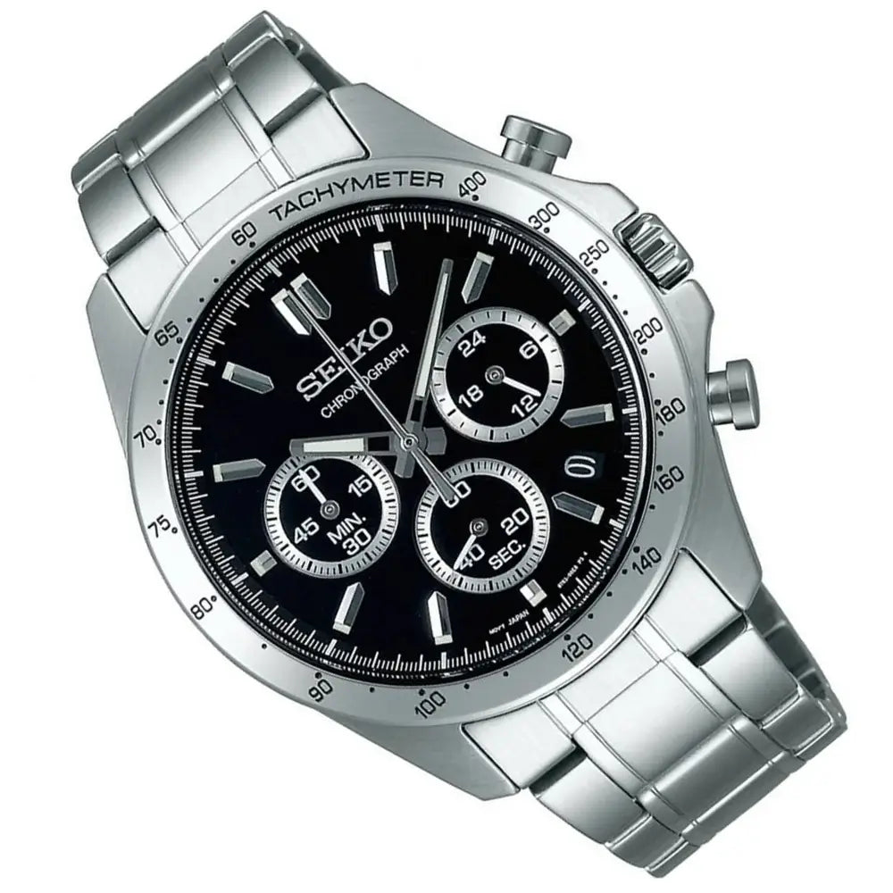 Seiko Spirit Chronograph "Seitona" SBTR013 (JDM) Black Dial 40mm Stainless Steel Men's Watch