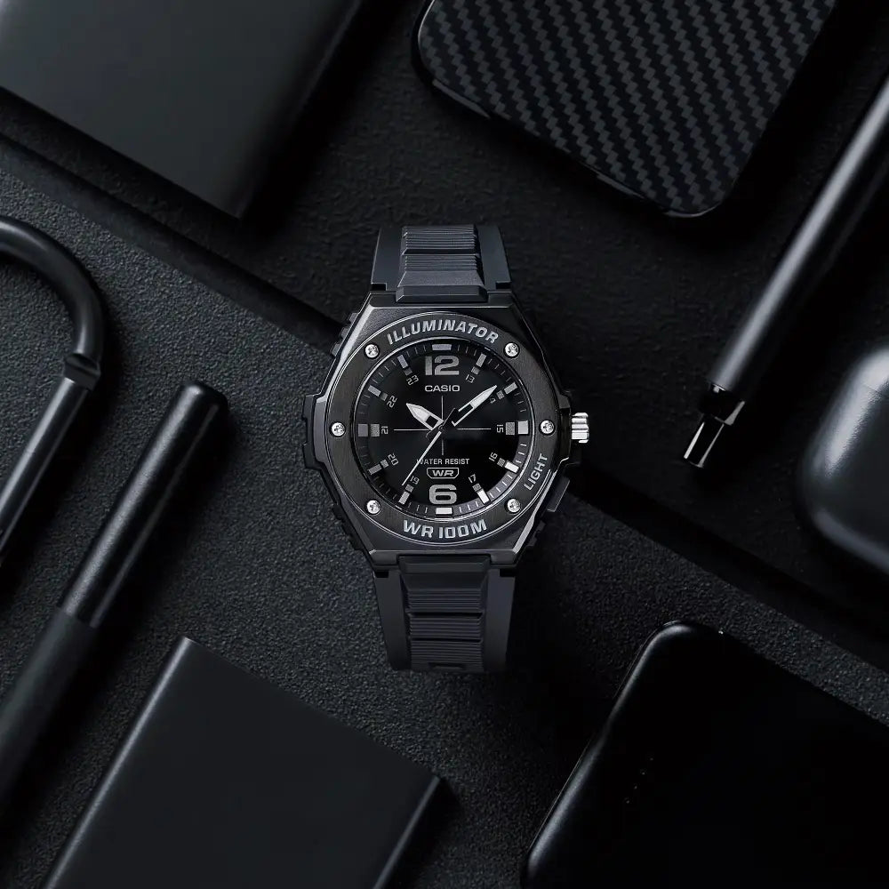 Casio Analog MWA-100HB-1AVDF Black Dial Resin Strap Men's Watch