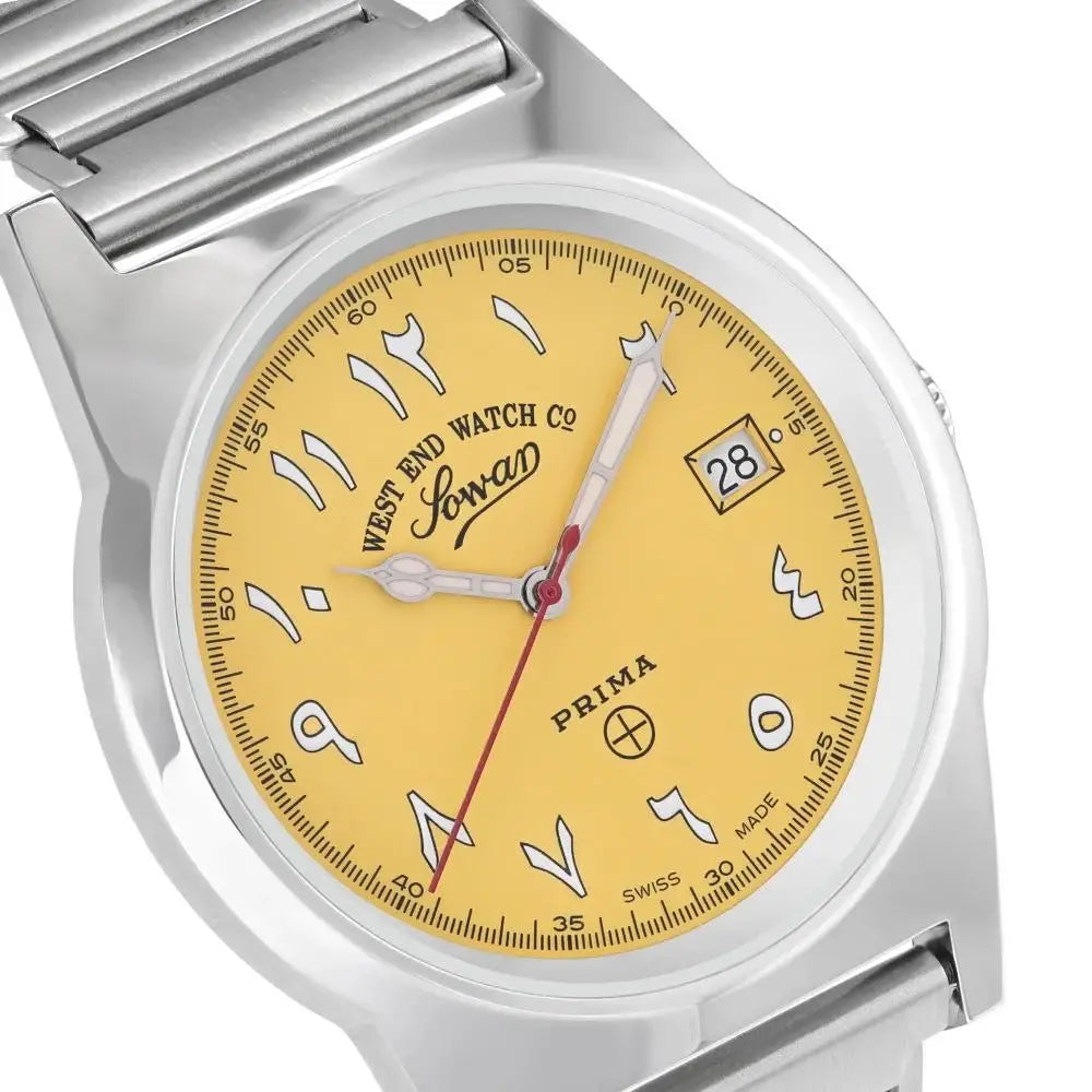 West End Quartz Analog Souq Collection 6841.10.3371R Yellow Dial 38mm Stainless Steel Unisex Watch