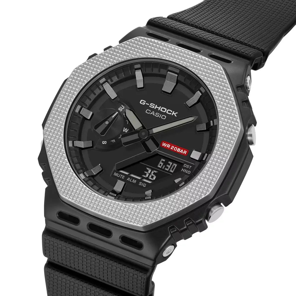 Casio G-Shock "Industrial Texture" GM-2100BM-1A Black Dial 44.4mm Bio-Based Resin Strap Men's Watch