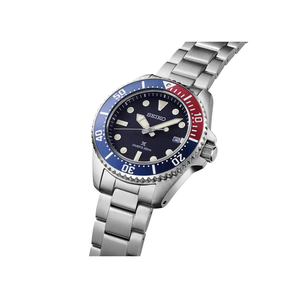 Seiko Prospex Solar SBDJ061 (SNE595P1) "Solar Pepsi" (Made In Japan) Blue Dial 41mm Stainless Steel Men's Watch