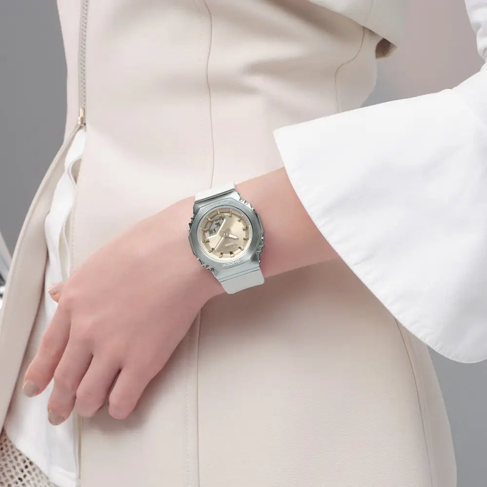 Casio G-Shock "Mini Metal CasiOak" GM-S2110-7A9 Metallic Beige Dial 40.5mm Bio-Based Resin Strap Women's Watch