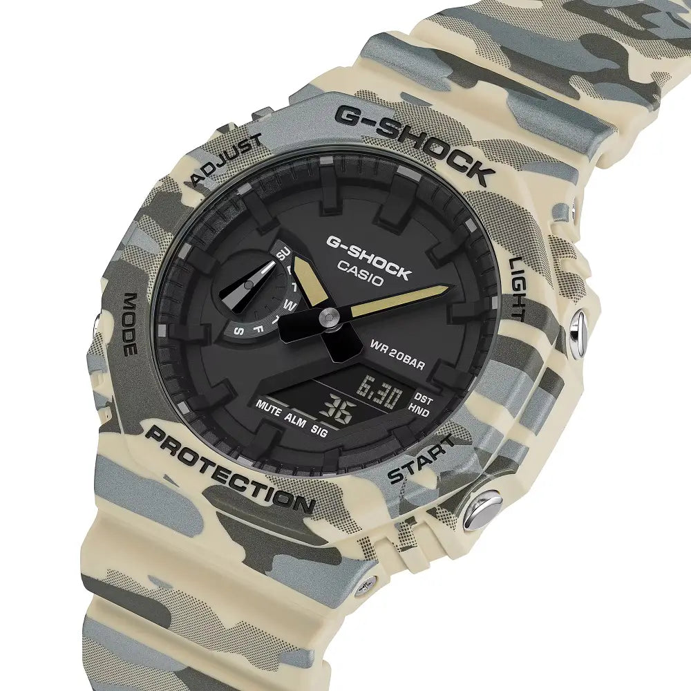 Casio GA-2100CM-5A camouflage G-Shock analog digital wrist watch