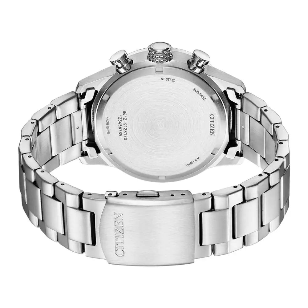 Citizen CA0790-83E watch caseback Eco-Drive chronograph men's watch