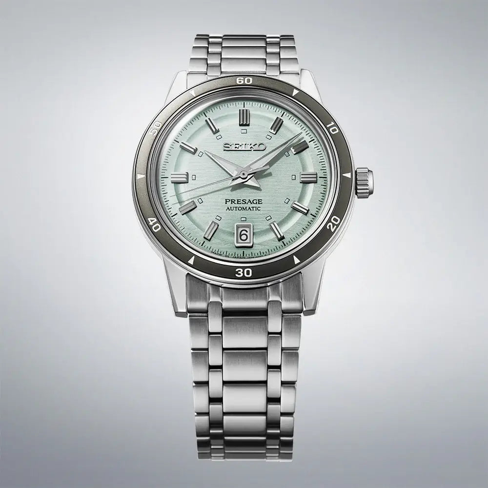 Seiko Presage SRPL71J1 "Style 60s" Automatic Green 39.5mm Dial Stainless Steel Men's Watch