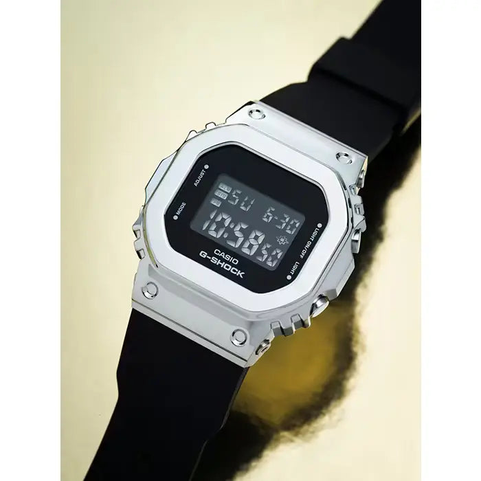 Casio G-Shock GM-S5600-1DR metal bezel digital dial 