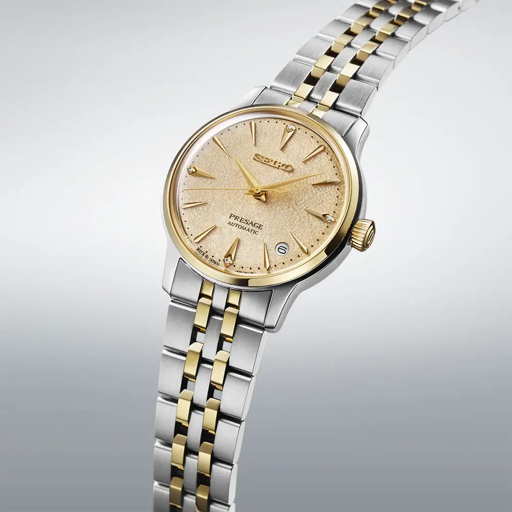 Seiko Presage SRPL64J1 Cocktail Time Automatic "Frozen Daiquiri." Brown Dial 34.0mm Stainless Steel Men's Watch