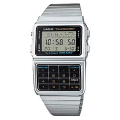 Casio Data Bank Digital DBC-611-1DF Black Dial Stainless Steel Unisex Watch