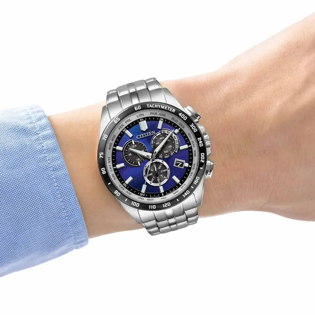Citizen Perpetual Chrono A-T Eco-Drive CB5874-81L Limited Edition "Unite with Blue" Blue Dial Stainless Steel Men's Watch