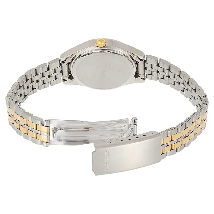 Casio Enticer Ladies Analog LTP-1129G-7BRDF White Dial Stainless Steel Women's Watch