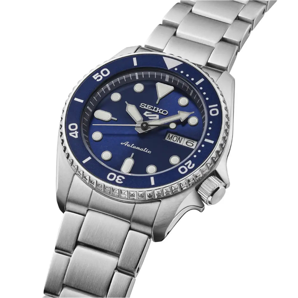 Seiko 5 Sports SBSA299 SRPL77 navy dial stainless steel men's watch