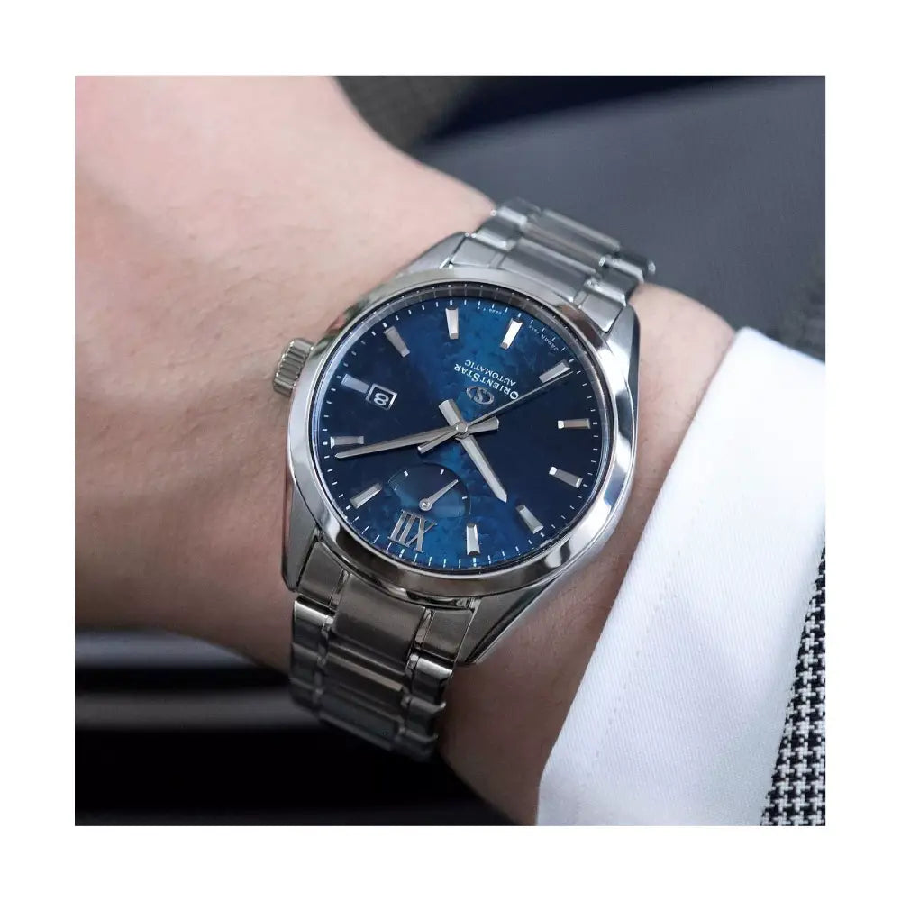 Orient Star RE-BX0004L00B Automatic Limited Edition (200 pieces worldwide) "Perseid Meteor Shower" Blue Dial 40mm Stainless Steel Men's Watch