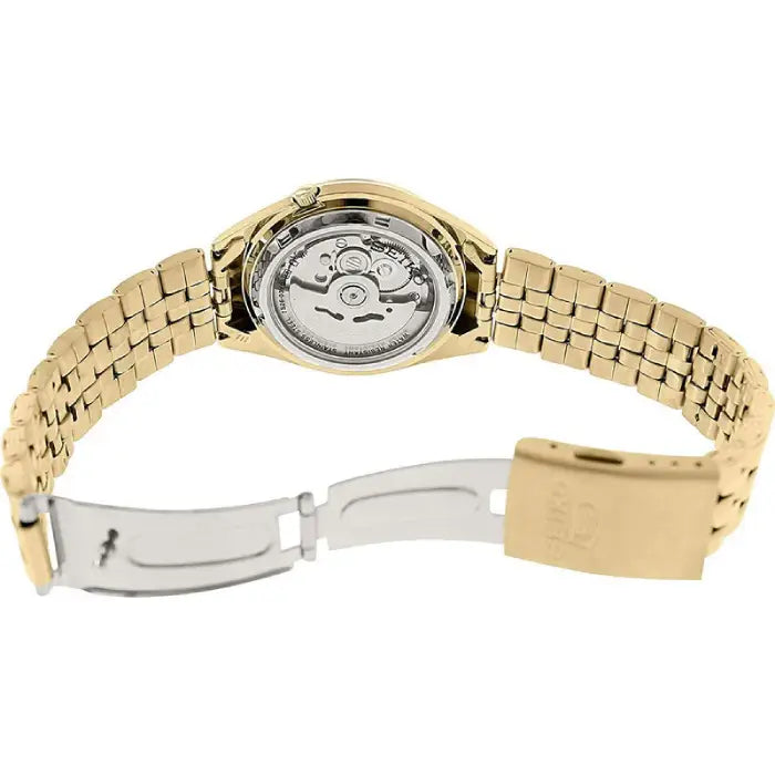 Seiko 5 Automatic SNKL26K1 White Dial Gold Tone 38mm Stainless Steel Men's Watch