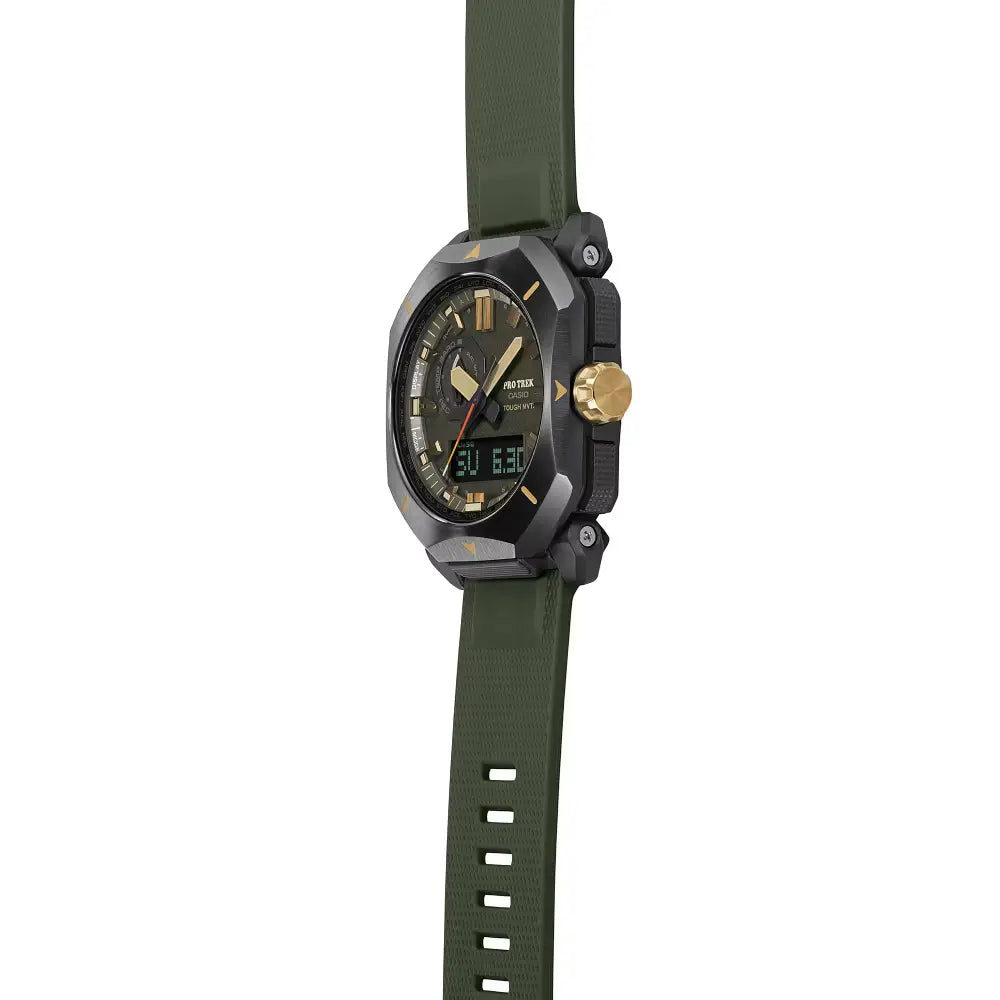 Casio Pro Trek PRW-6900Y-3PR "Bushcraft" Green Dial 44.8mm Resin Strap Men's Watch