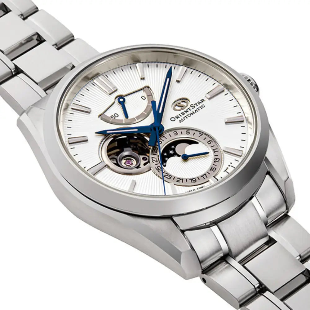 Orient Star RE-AY0002S Automatic Moon Phase White Dial 41mm Stainless Steel Men's Watch